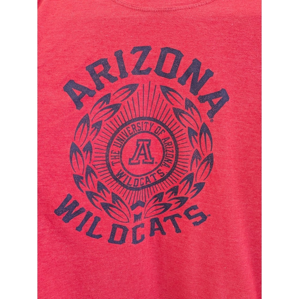 VTG Y2K Athletic Red University Arizona Wildcats Tee T-Shirt L Thin Tee